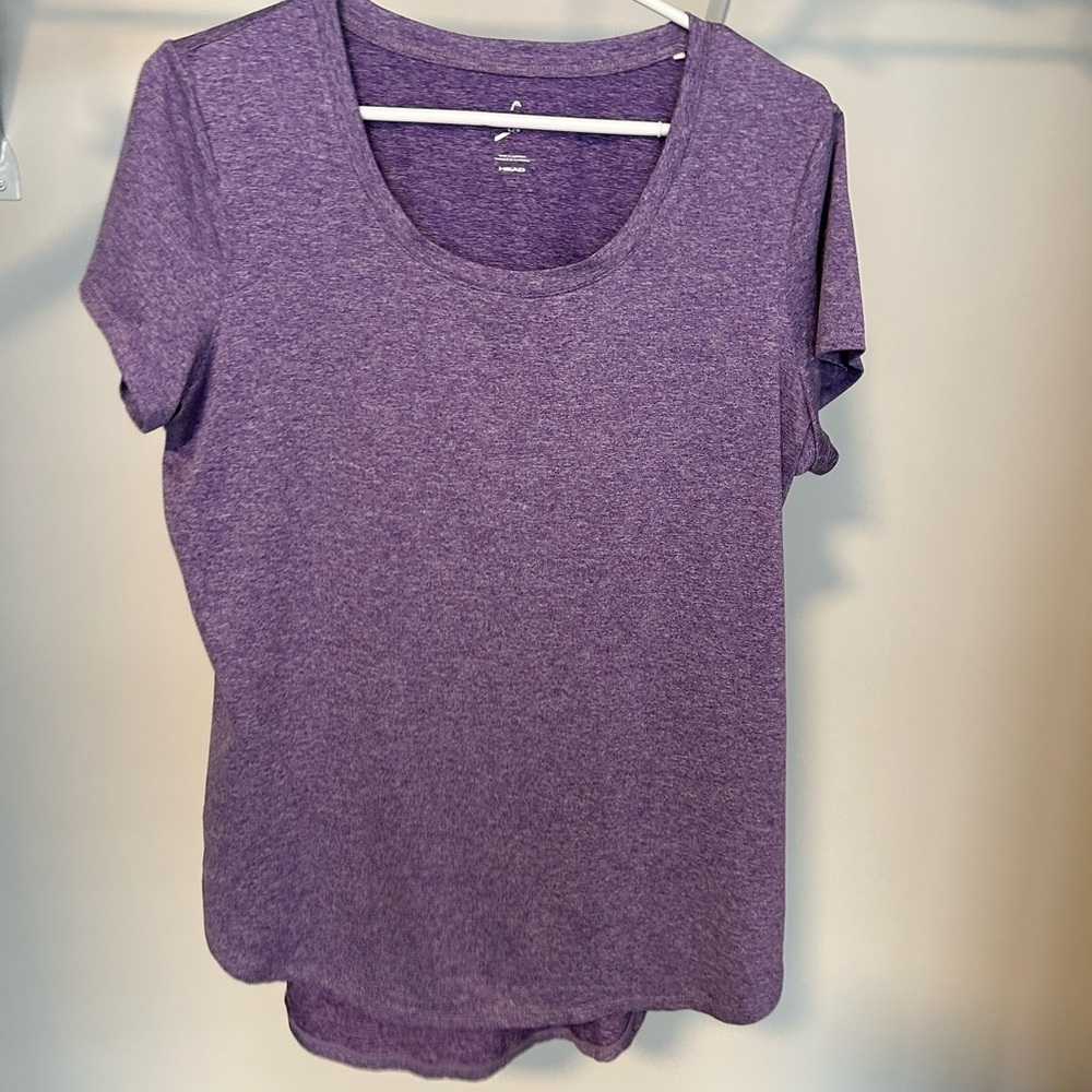 🧡5/$25🧡Head Women's Heather Purple Short Sleeve Top